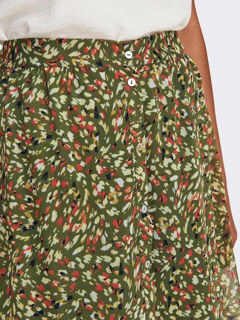 Falda Only 15301414 Onladele Life Button Skirt PtmWinter Moss Eco animal