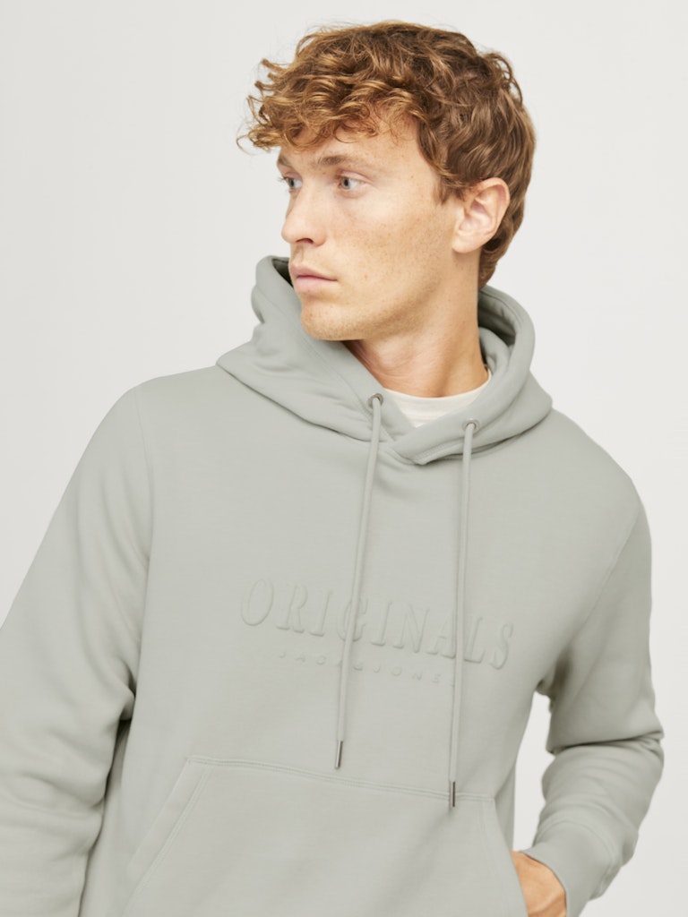 Jack & Jones Jorfrederiksberg Sweat Hood Spa 12270541 Mineral Gray