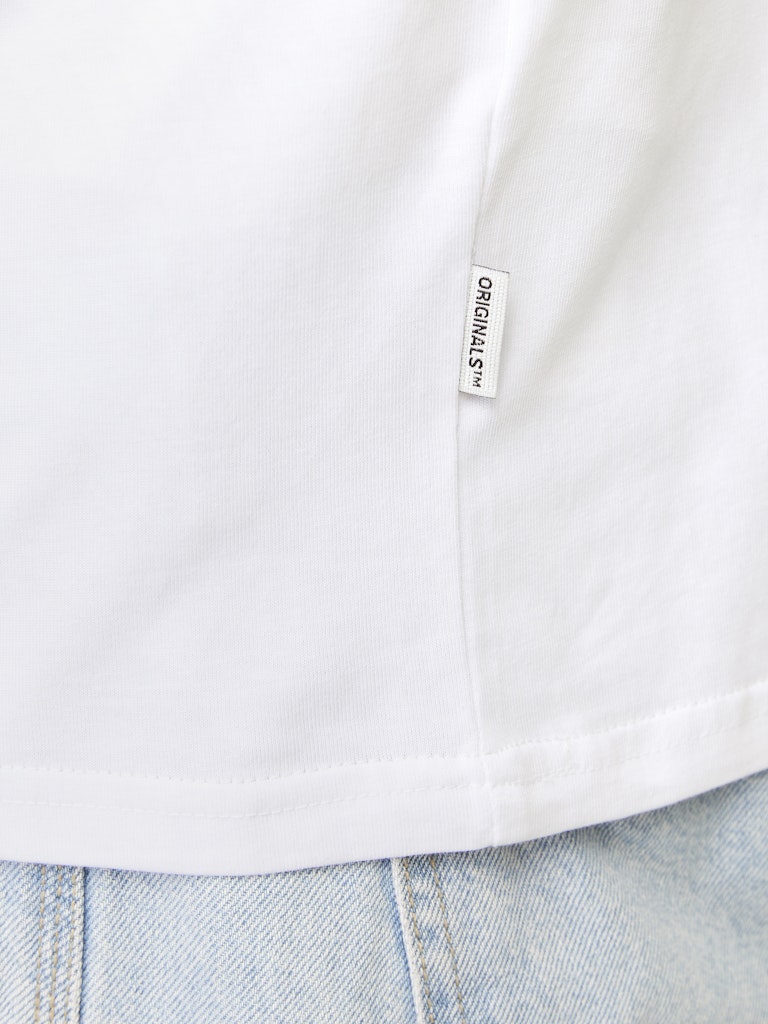 Jack & Jones Jorportland Block Branding Ss Cn Ln 12262662 Bright White Hombre