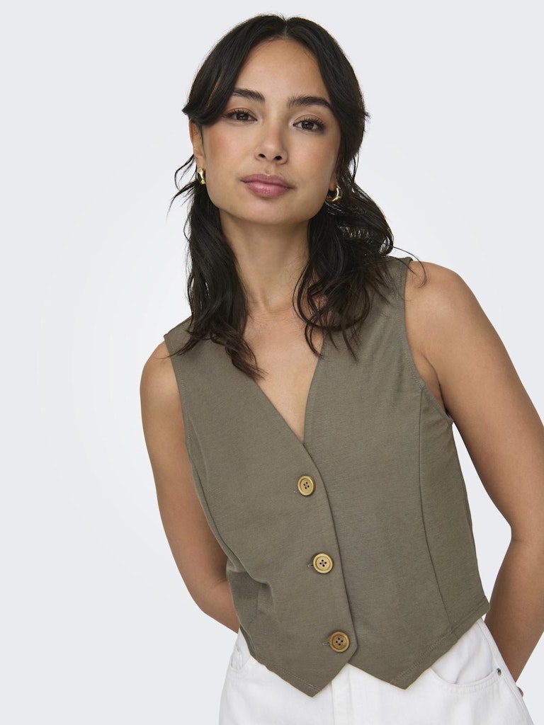 Only Chaleco 15319697 Onljany S/L Vest Jrs Walnut
