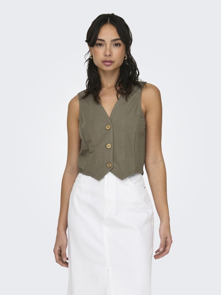 Only Chaleco 15319697 Onljany S/L Vest Jrs Walnut