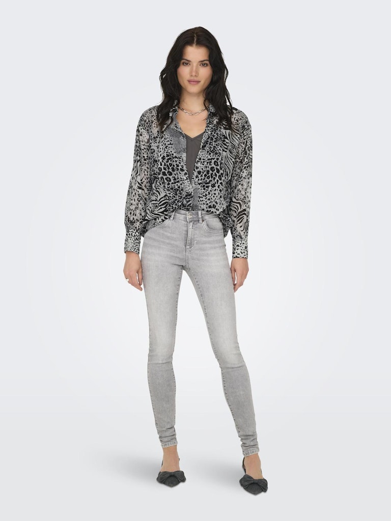 Only Onlria Life L/S Shirt Ptm 15329222 Gray Violet Ranch Animal