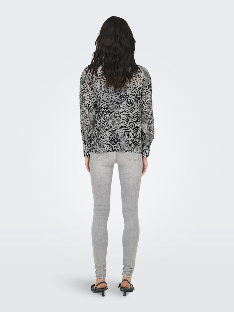 Only Onlria Life L/S Shirt Ptm 15329222 Gray Violet Ranch Animal