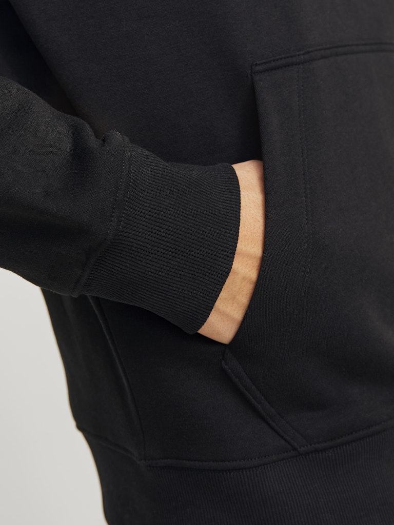 Jack & Jones Jcooutdoor Logo Sweat Hood Sn 12261670 Black