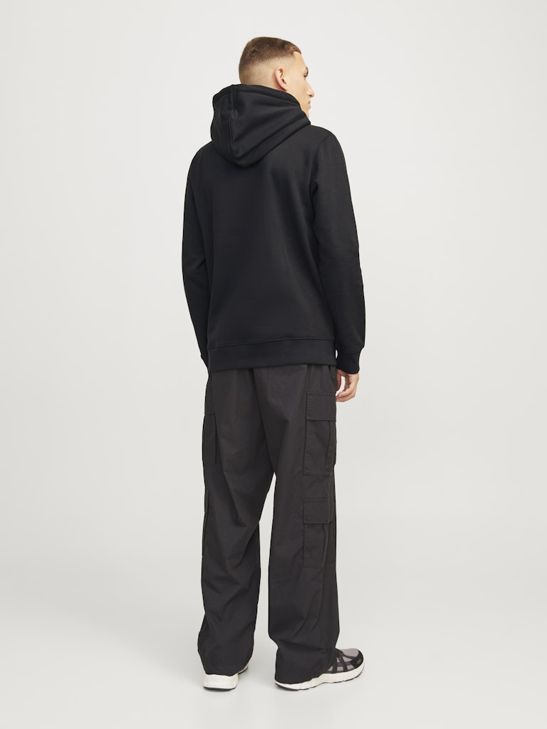 Jack & Jones Jcooutdoor Logo Sweat Hood Sn 12261670 Black