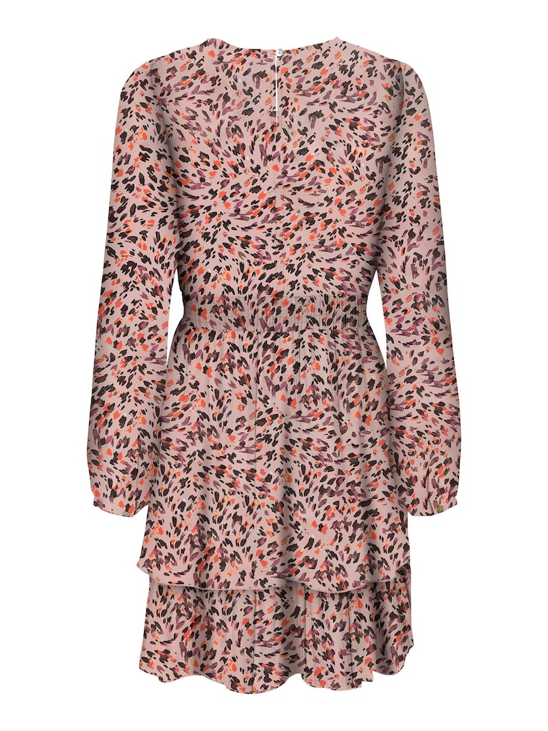 Onladele Life L/S V-Neck Dress PtmRose Smoke Eco animal