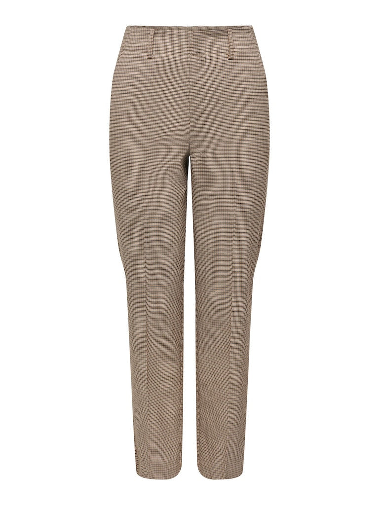 Onlmolly Hw Check Cigarette Pant TlrPumice Stone DRESS BLUE & CATHAY SPICE