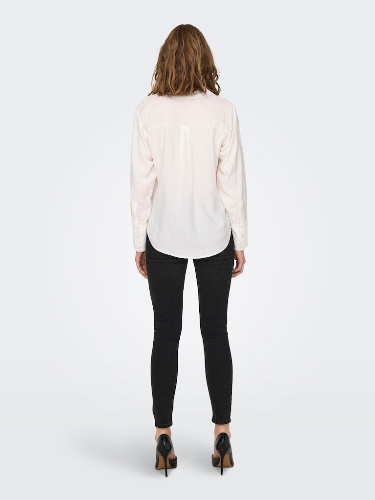 Onlmary L/S Shirt Wvn NoosCloud Dancer