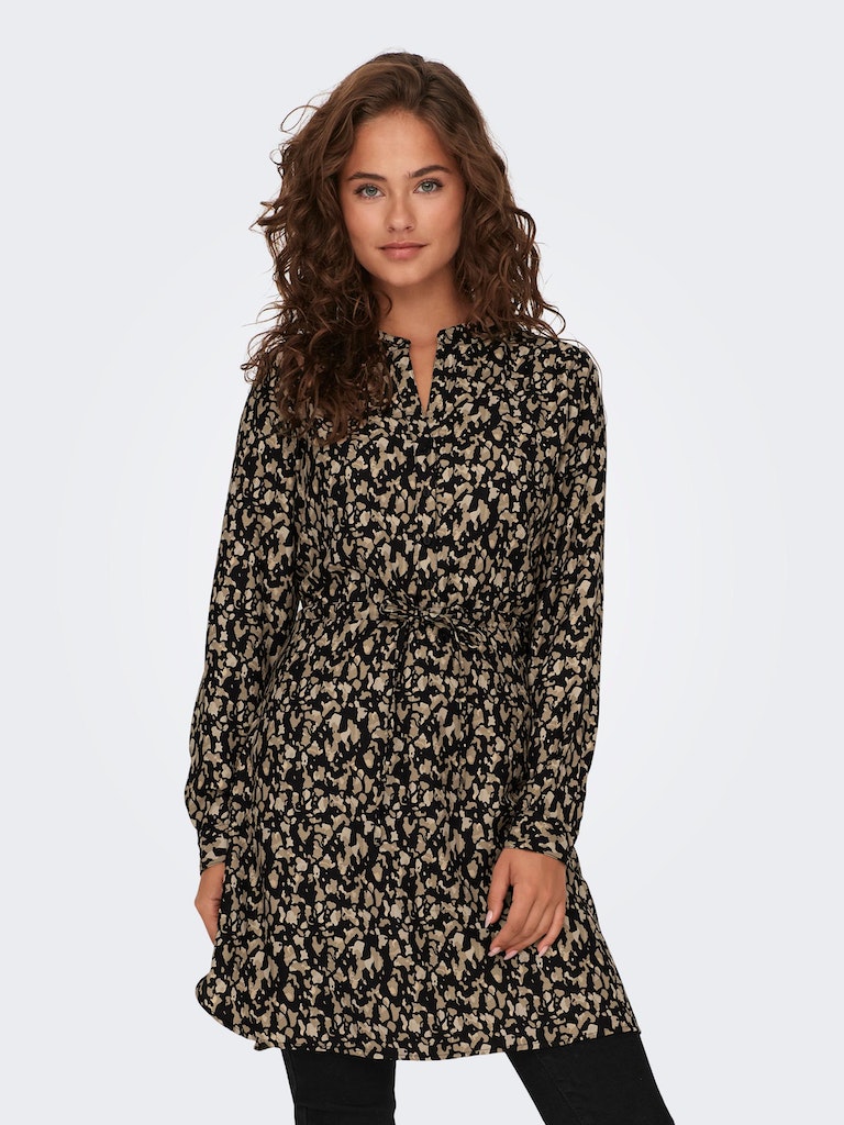 Onlcory L/S V-Neck Tunic Wvn NoosBlack CORA GRAPHIC