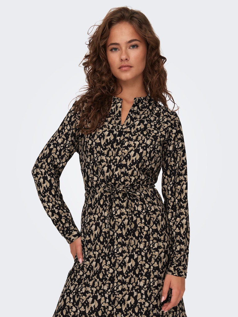 Onlcory L/S V-Neck Tunic Wvn NoosBlack CORA GRAPHIC