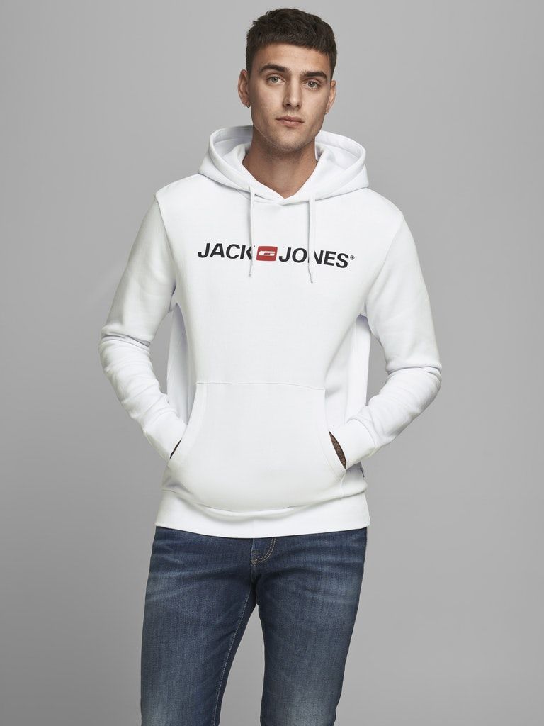 Jjecorp Old Logo Sweat Hood NoosWhite REG FIT