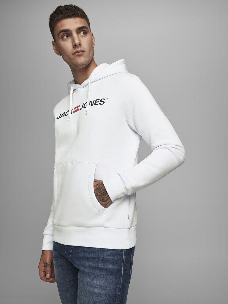 Jjecorp Old Logo Sweat Hood NoosWhite REG FIT