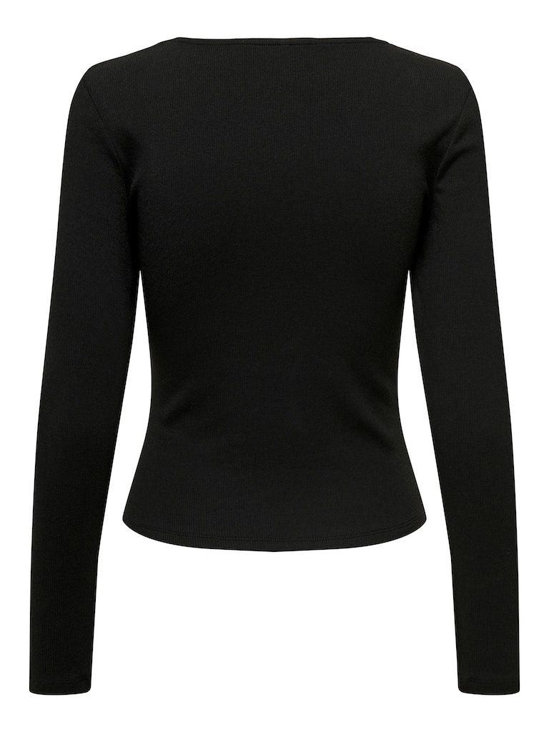 Onlfaith L/S Heart Top JrsBlack