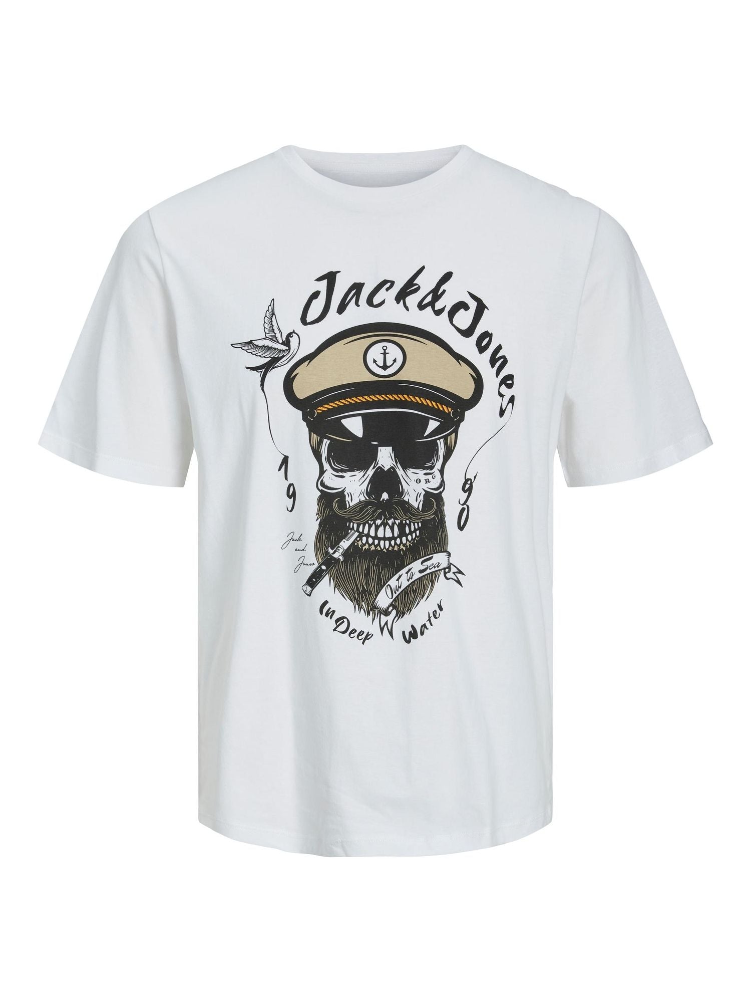 Jorroxbury Tee Ss Crew Neck Sn Bright White - dvjeans