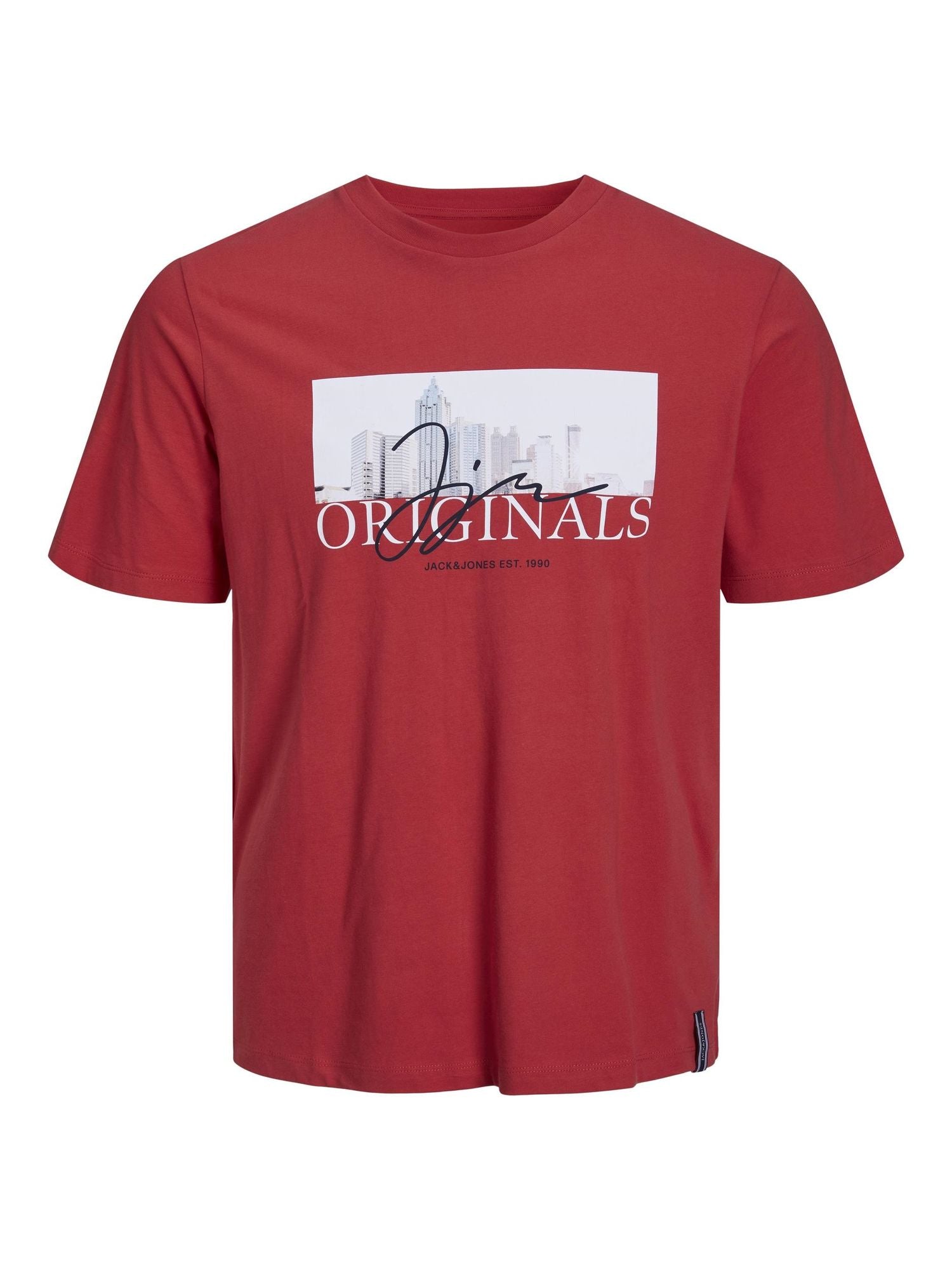 Jorjoshua Photo Tee Ss Crew Neck Rococco Red - dvjeans