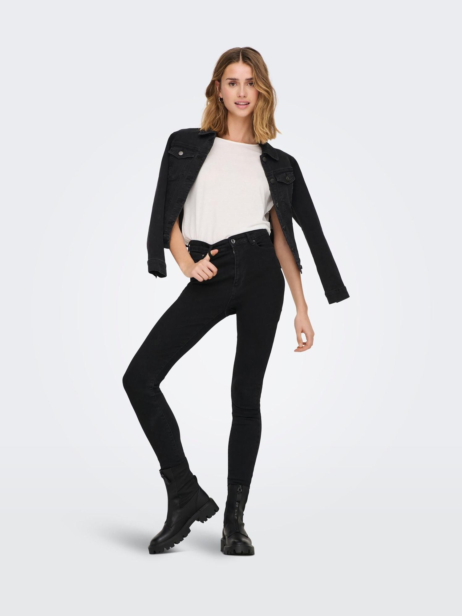 Jdyremi Short Ls Jacket Blk DnmBlack - dvjeans