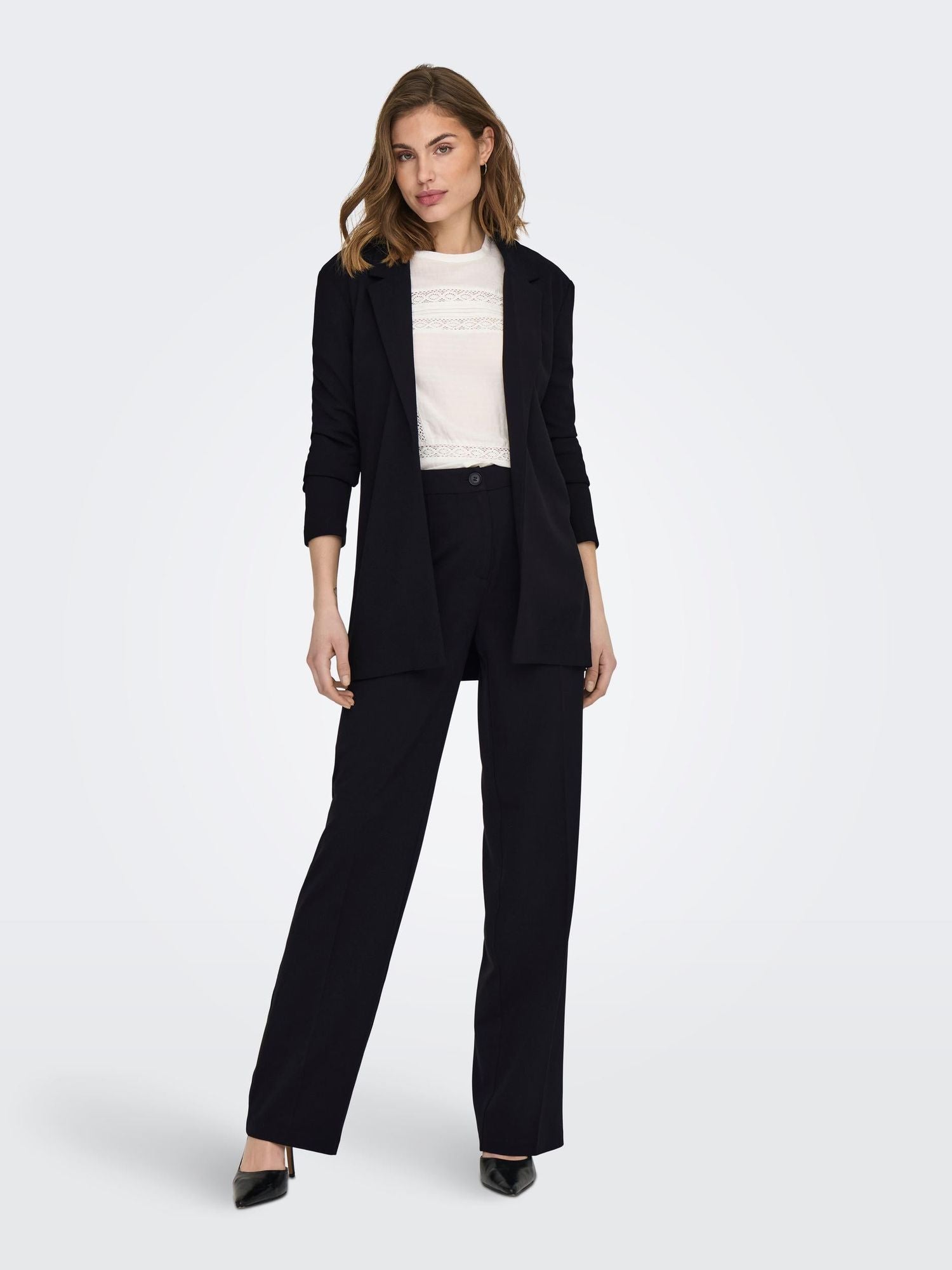 Onllacy-Evi L/S Loose Blazer Cc Tlr Black - dvjeans