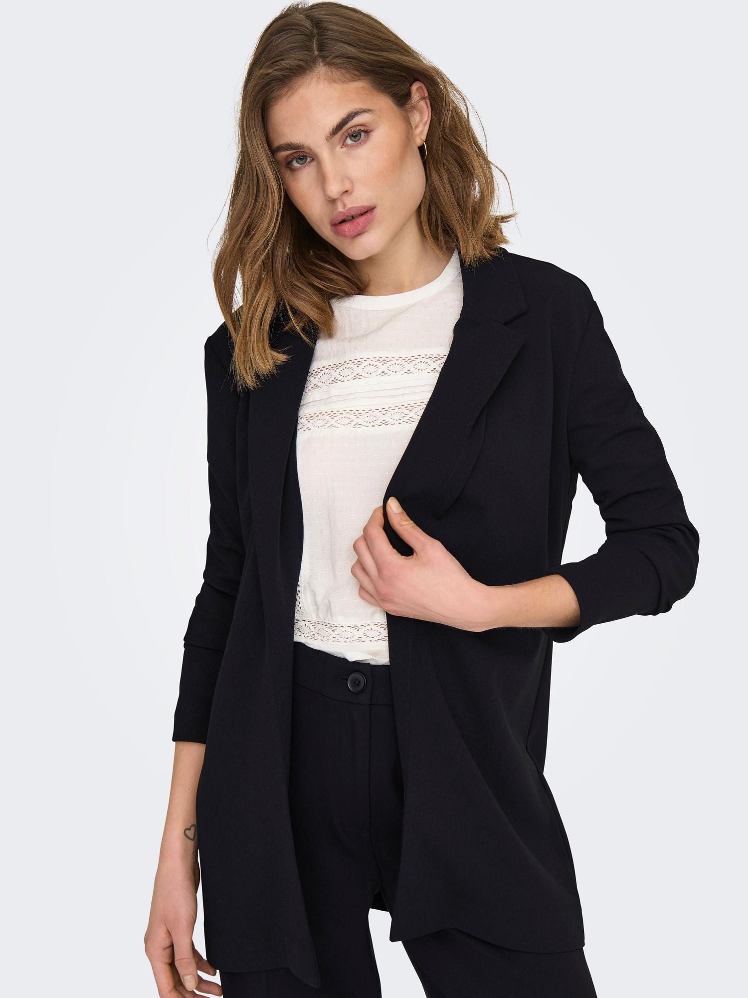 Onllacy-Evi L/S Loose Blazer Cc Tlr Black - dvjeans