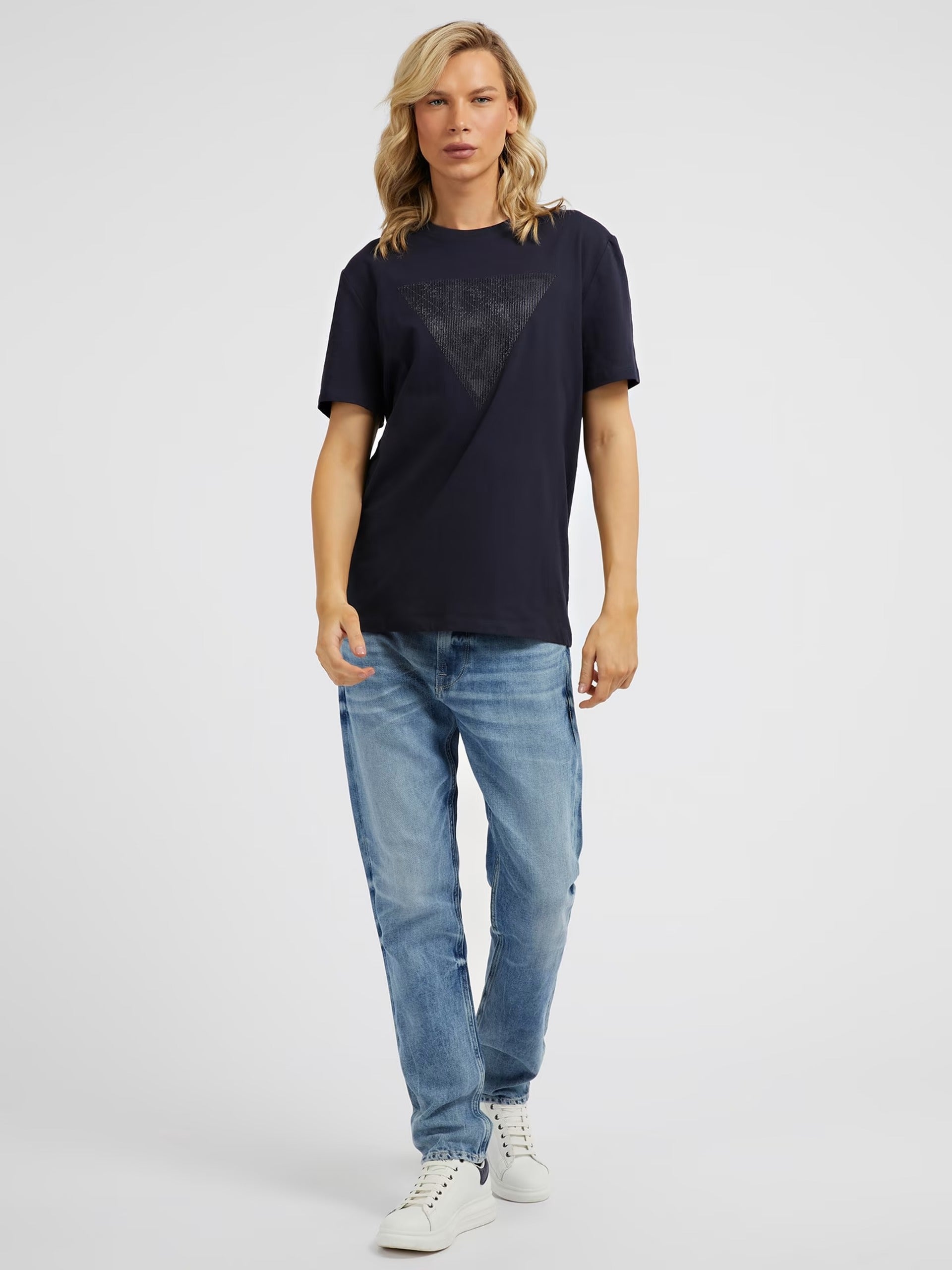 Ss Cn Shiny Gel Triangle Tee Smart Blue