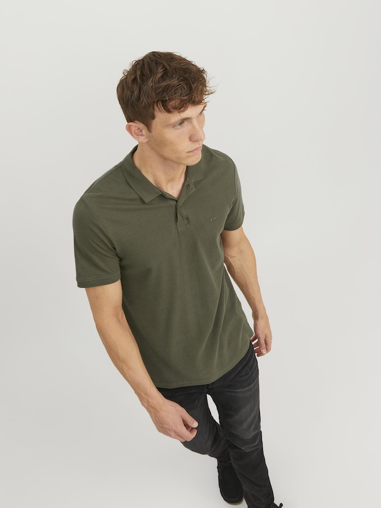 Jjebasic Polo 12136516 Ss Noos Olive Night Slim Fit de Jack & Jones