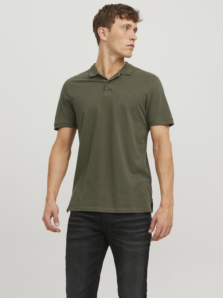 Jjebasic Polo 12136516 Ss Noos Olive Night Slim Fit de Jack & Jones