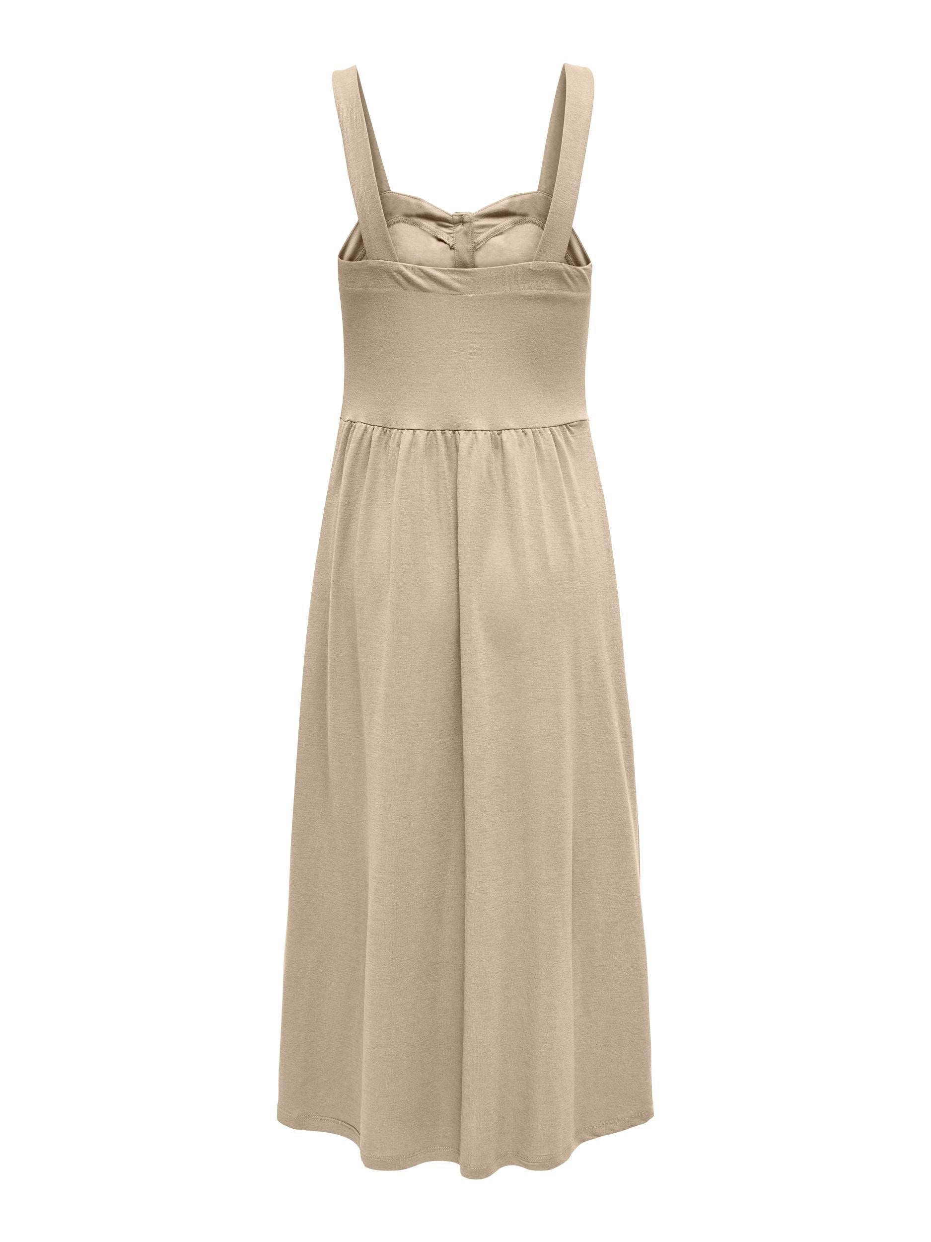 Vestido 15180143 de Only Onljany S/L Button Dress Jrs White Pepper