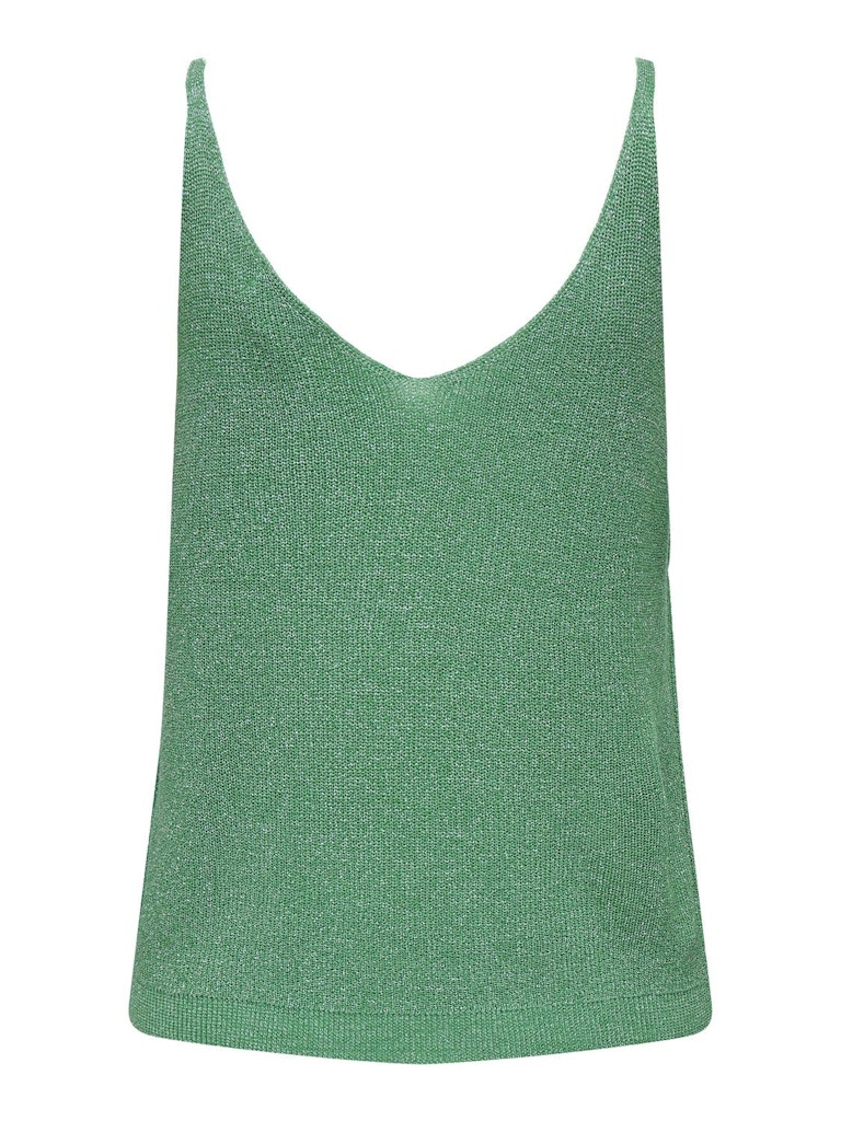 Camiset aOnly 15322379 Onlshina Sl Glitter Top Cs Knt Deep Mint Silver Glitter
