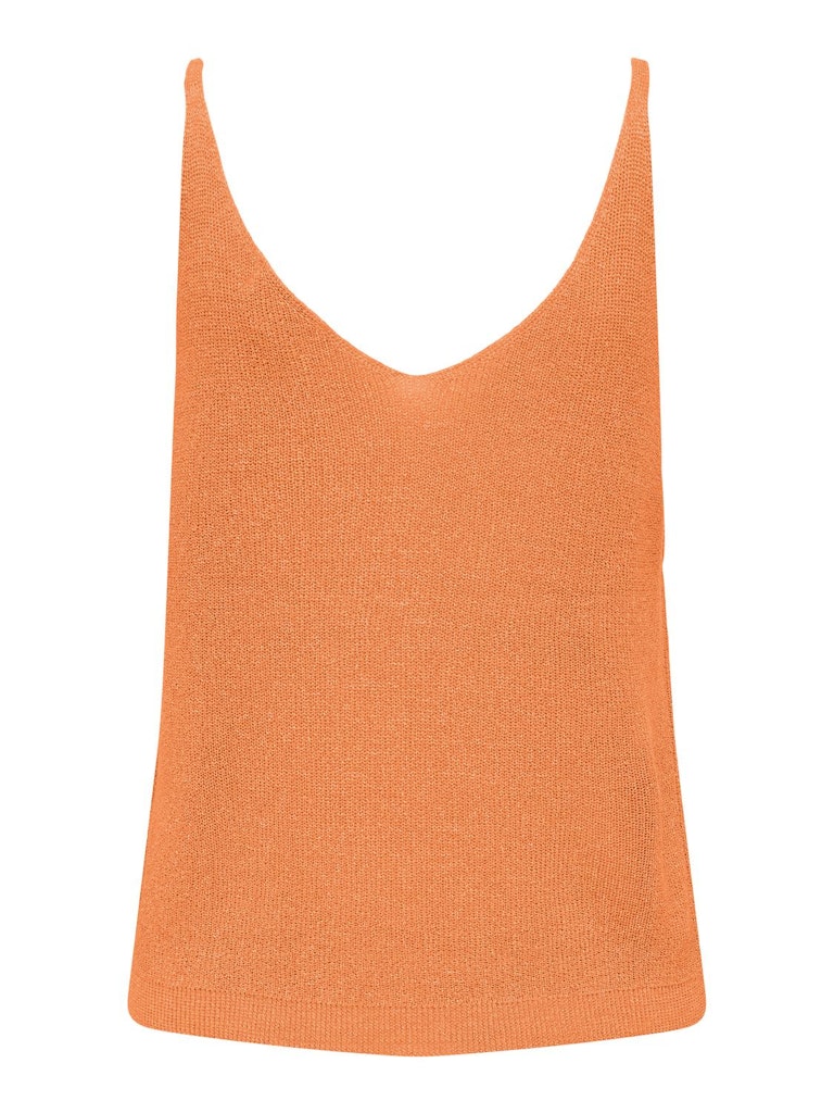 Camiseta Only 15322379 Onlshina Sl Glitter Top Cs Knt Tangerine Gold Glitter