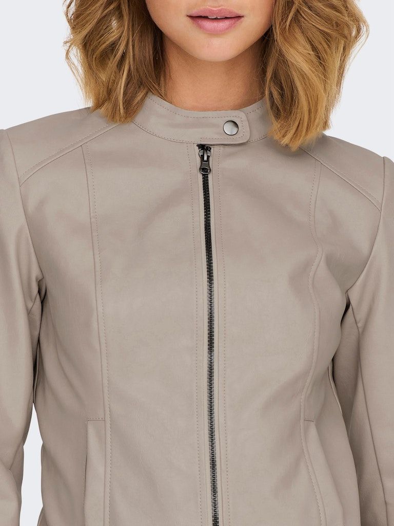 Jdyemily Faux Leather Jacket Otw NoosChateau Gray