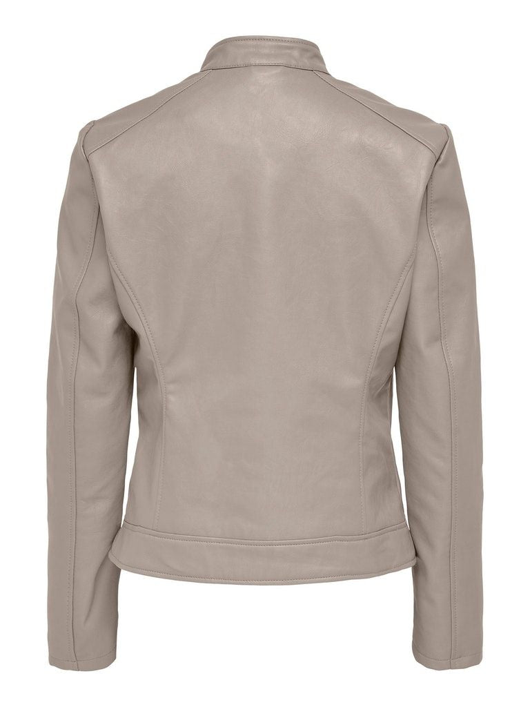 Jdyemily Faux Leather Jacket Otw NoosChateau Gray