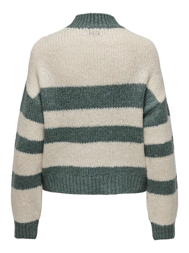 JDY Jdydinea Sia L/S Hn Stripe Pullover Knt 15330716 North Atlantic Whitecap Gray