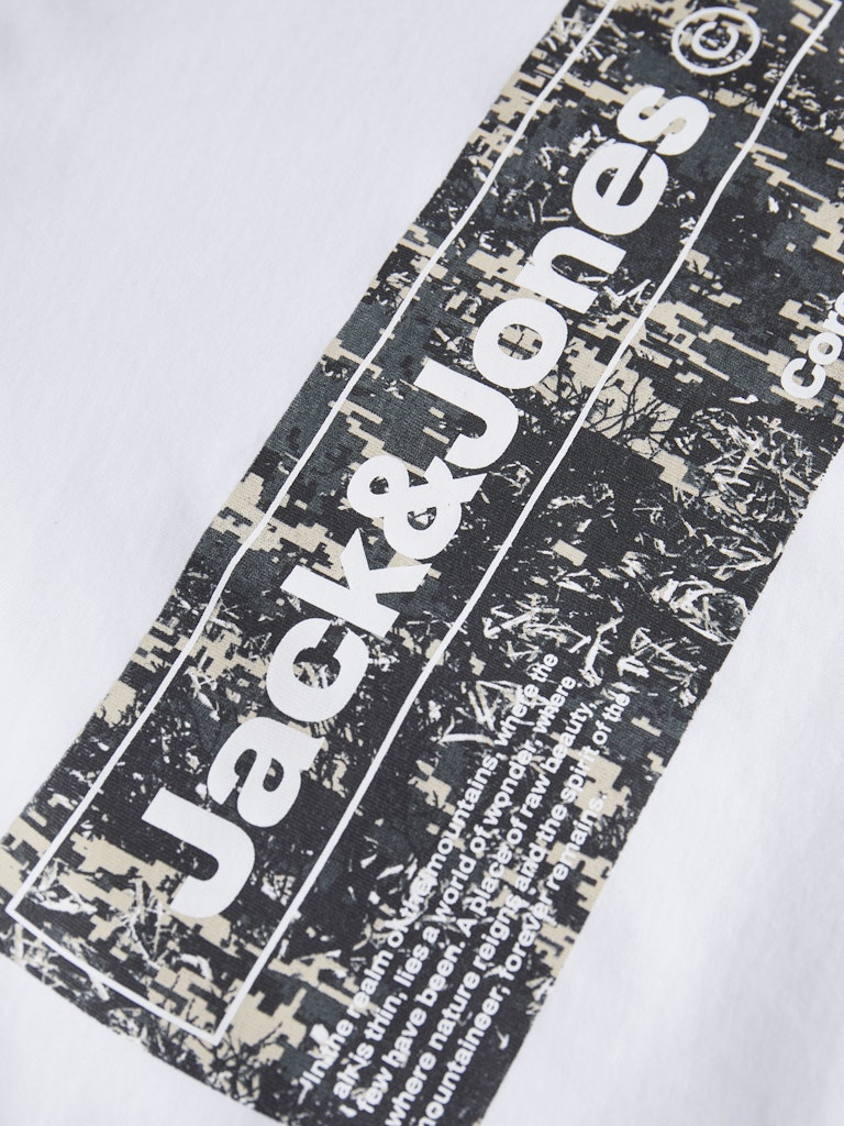 Jack & Jones Jcoalpha Front Print Tee Ss Crew Neck Jack & Jones T-Shirt 12265407Bright White