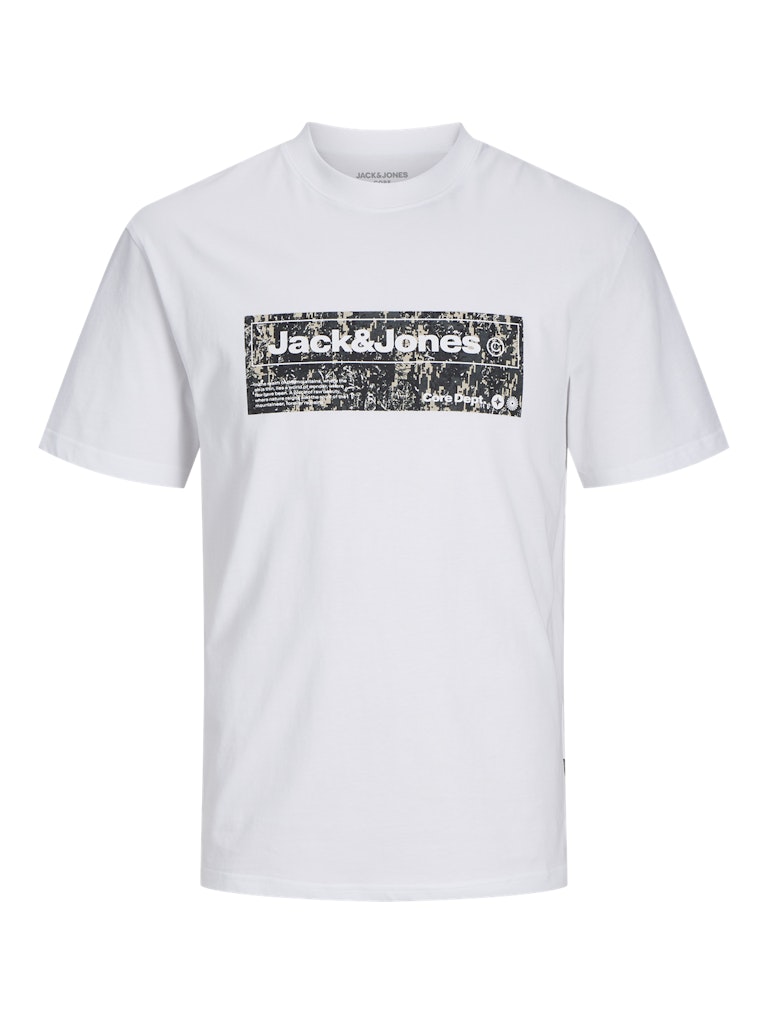 Jack & Jones Jcoalpha Front Print Tee Ss Crew Neck Jack & Jones T-Shirt 12265407Bright White