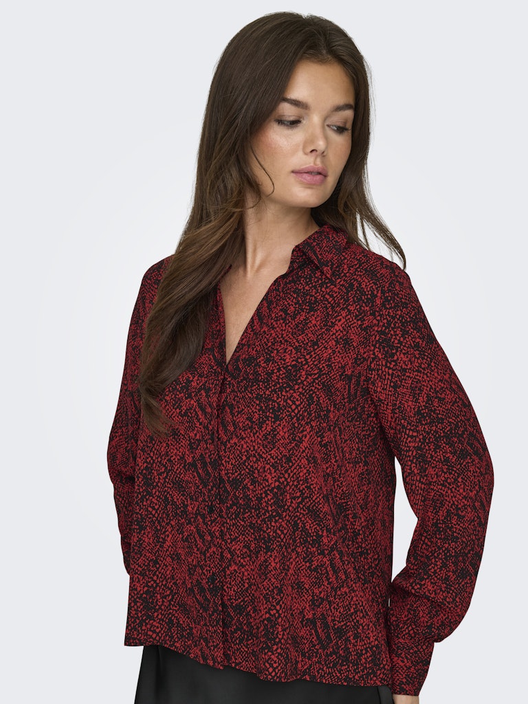 Shirt ONLY Onlshelly Life L/S Shirt Ptm 15332180 High Risk Red Posh punk snake