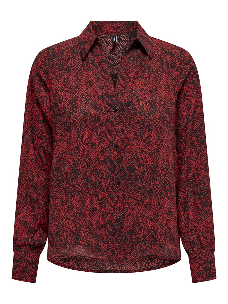 Shirt ONLY Onlshelly Life L/S Shirt Ptm 15332180 High Risk Red Posh punk snake
