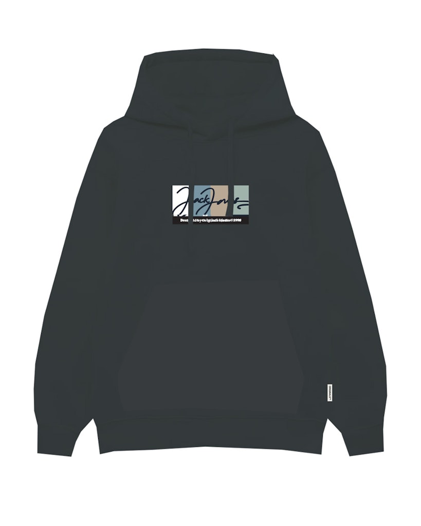 Jack & Jones Jorportland Block Branding Sweat Hood 12262421 Forest River