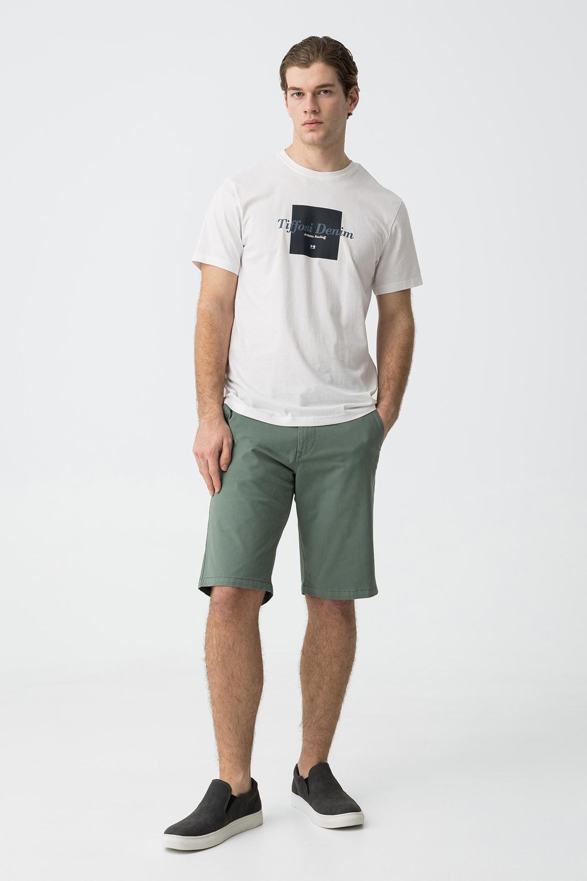 Shorts Tiffosi Chino Short Slim_35 10059729 802 Verde Prado