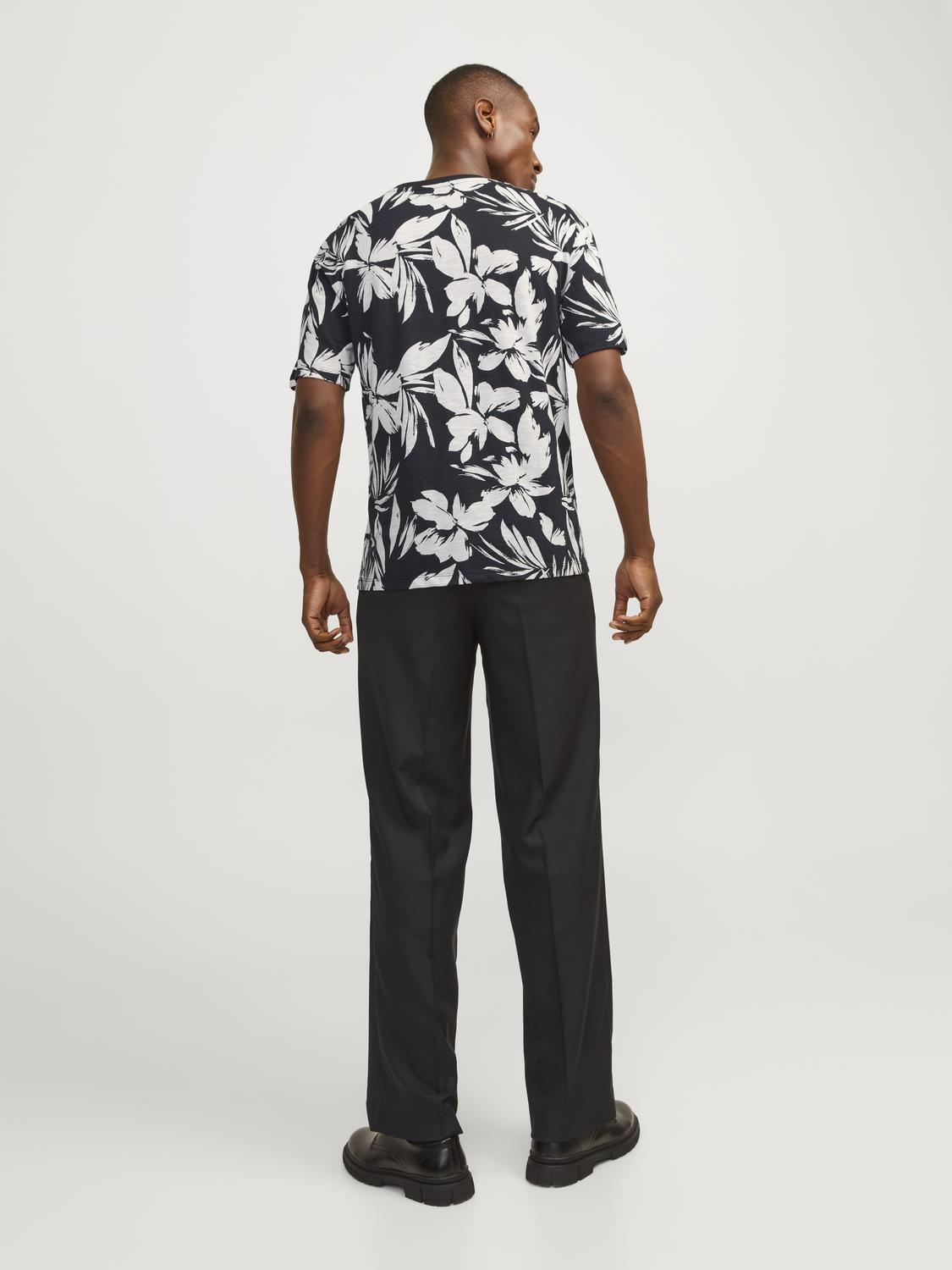 T-Shirt Jack & Jones Jjejeff Aop Tee Ss Sn 12249329 Black