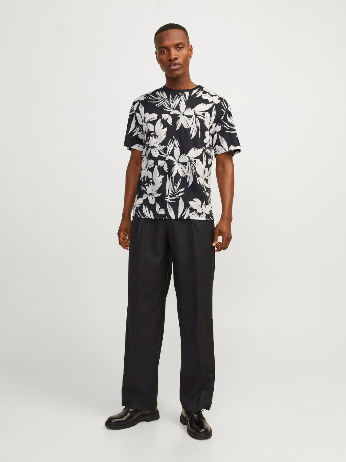 T-Shirt Jack & Jones Jjejeff Aop Tee Ss Sn 12249329 Black