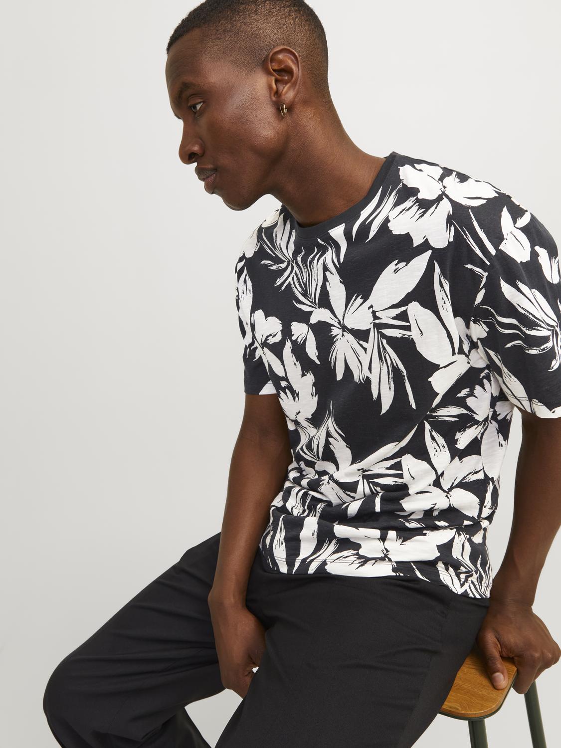 T-Shirt Jack & Jones Jjejeff Aop Tee Ss Sn 12249329 Black