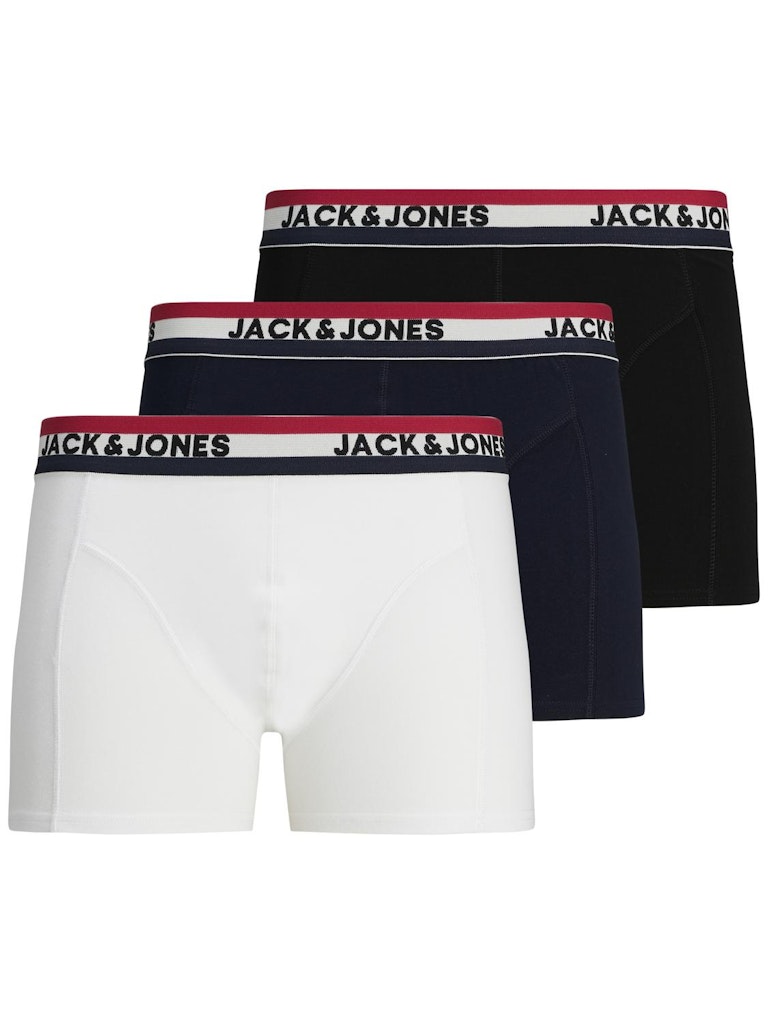 Trunks Jack & Jones Jacwaistband Strib Trunks 3 Pack Ln Styd 12171265 Black