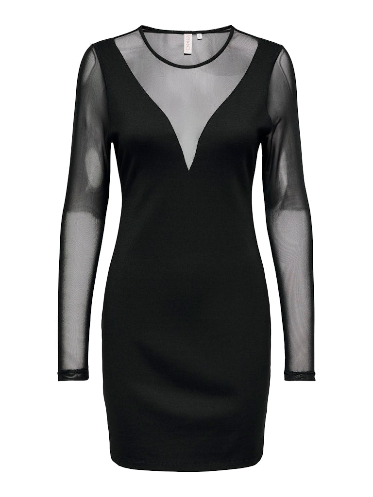 Short Dress ONLY Onlbecki Ls Mix Bodycondress Wvn 15331783 Black