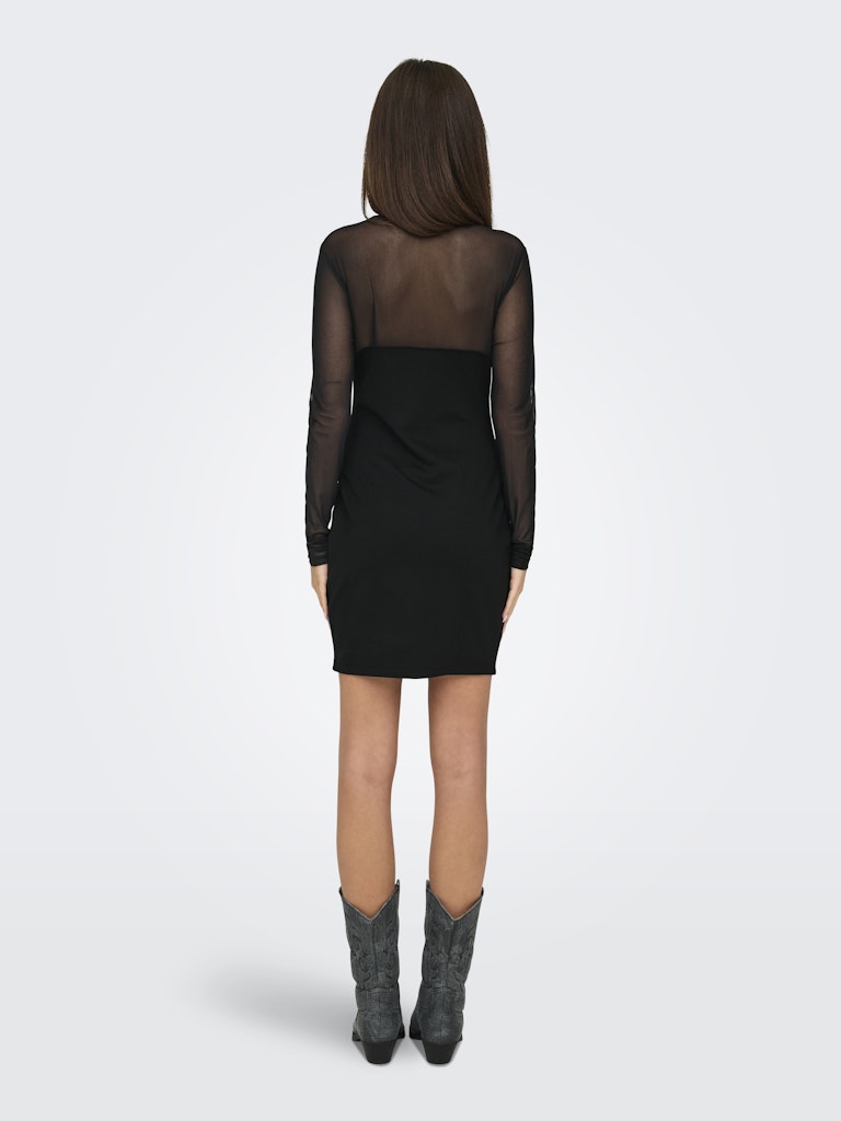 Short Dress ONLY Onlbecki Ls Mix Bodycondress Wvn 15331783 Black