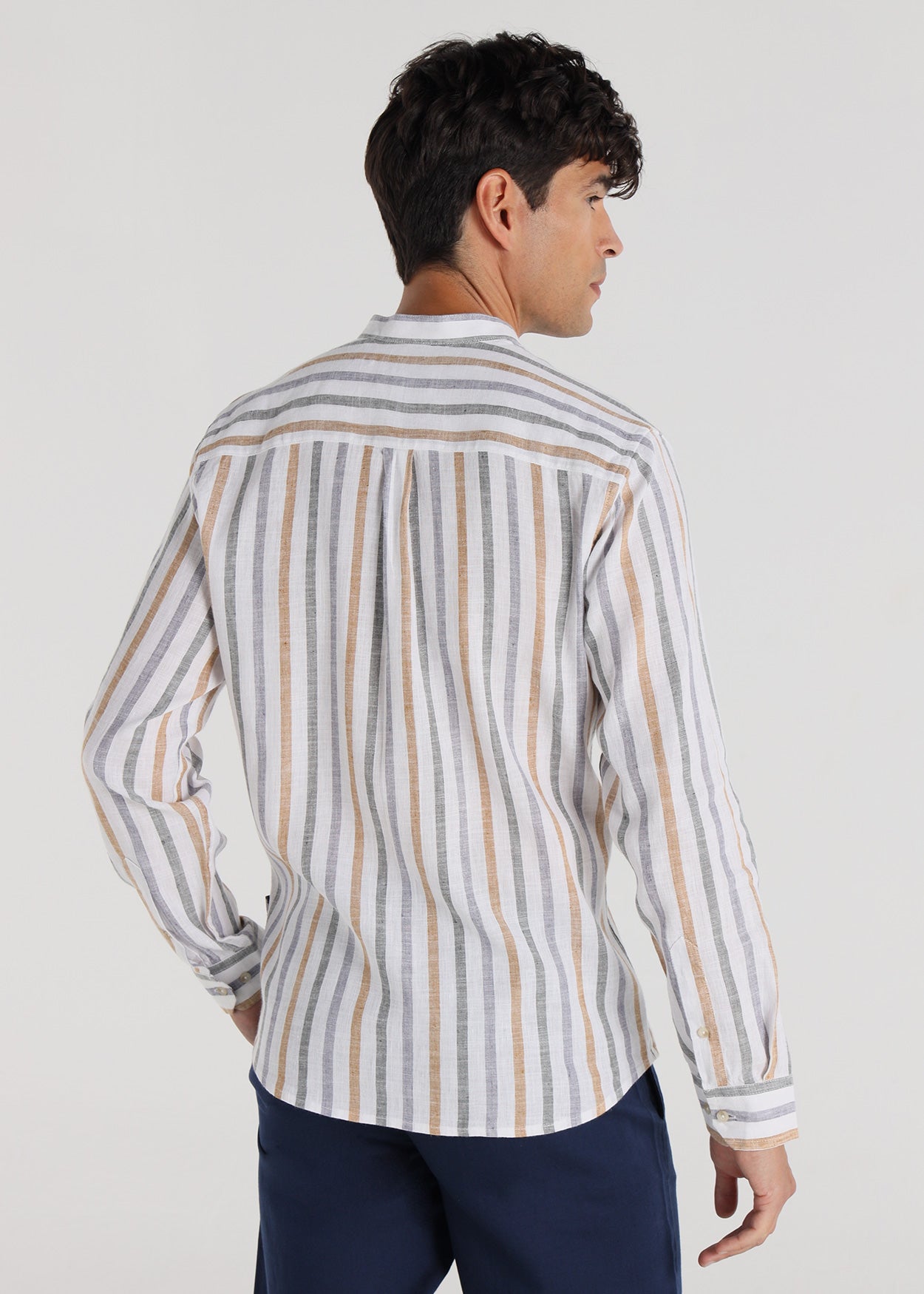 Camisa Manga Larga Cuello Mao Rayas Bendorff 840815538111