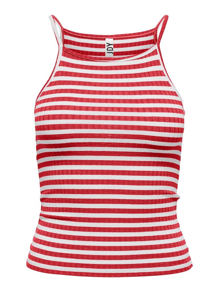 Jdyfransiska S/L Stripe Top Jrs Noos Cloud Dancer/FLAME