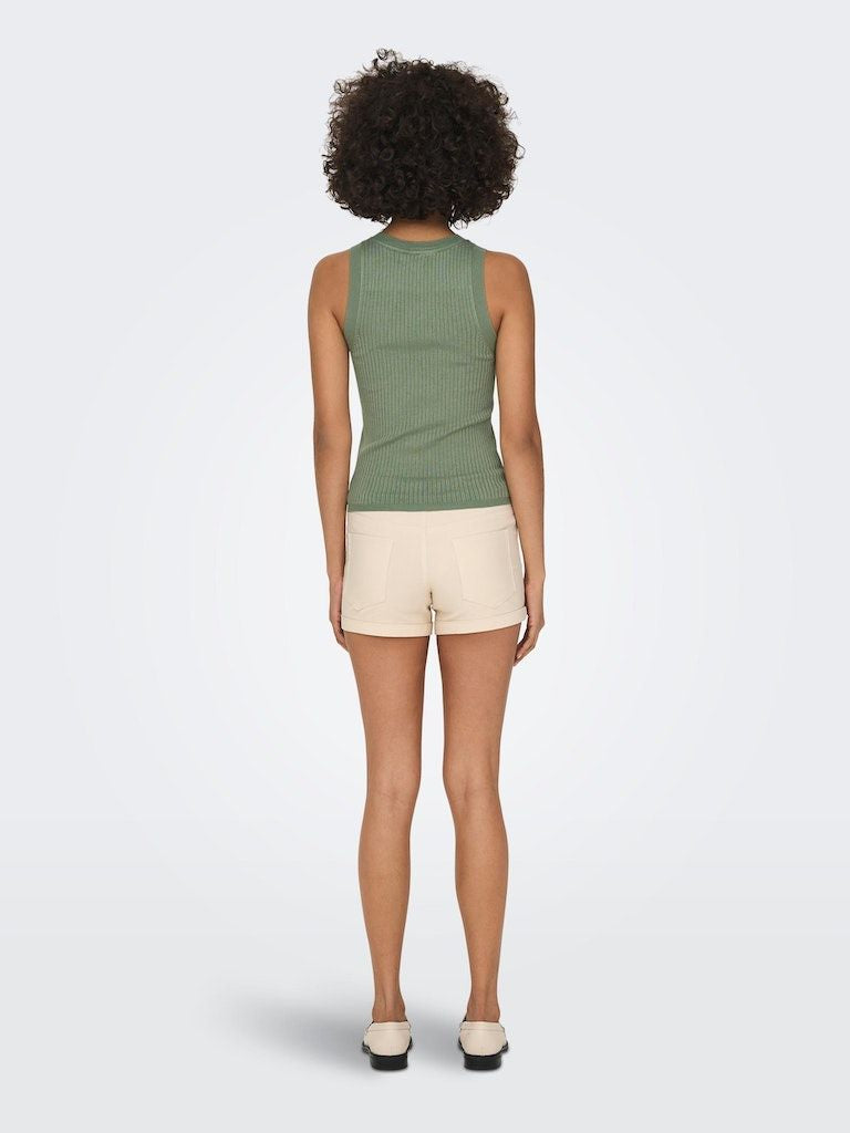 Jdyaya Solid Tank Top Knt Sea Spray