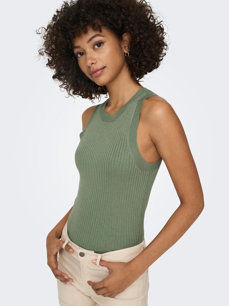 Jdyaya Solid Tank Top Knt Sea Spray
