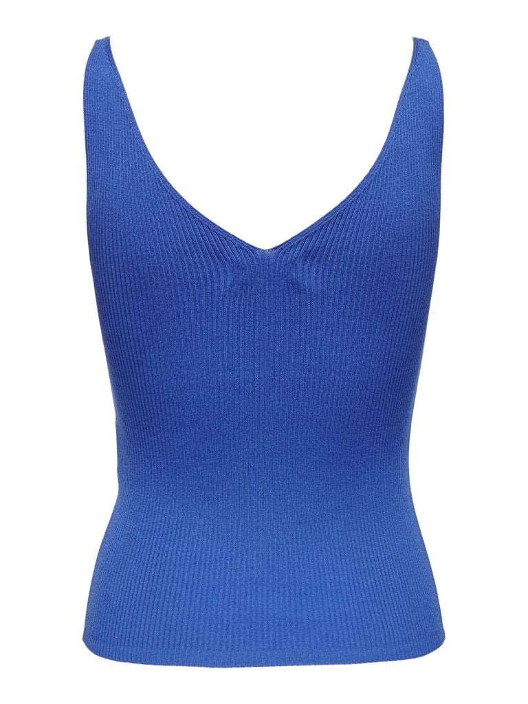 Jdynanna S/L Embroidery Top Knt Dazzling Blue