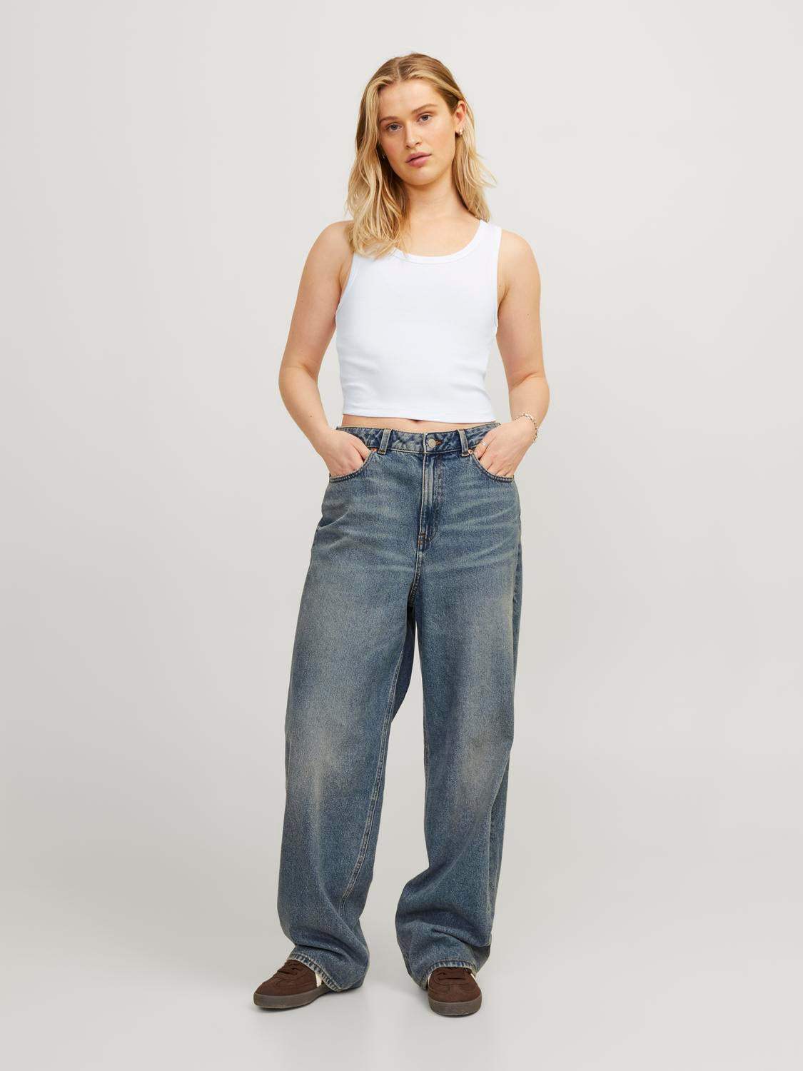 JJXX Jxfallon Str Sl Rib Top Jrs Noos 12200401 Bright White