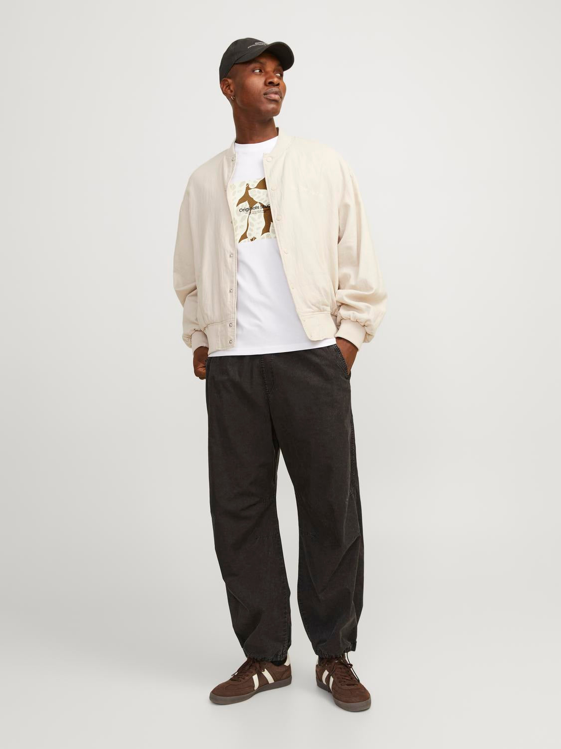Jorsequoia Tee Ss Crew Neck Ln 12256717 Bright White Jack & Jones